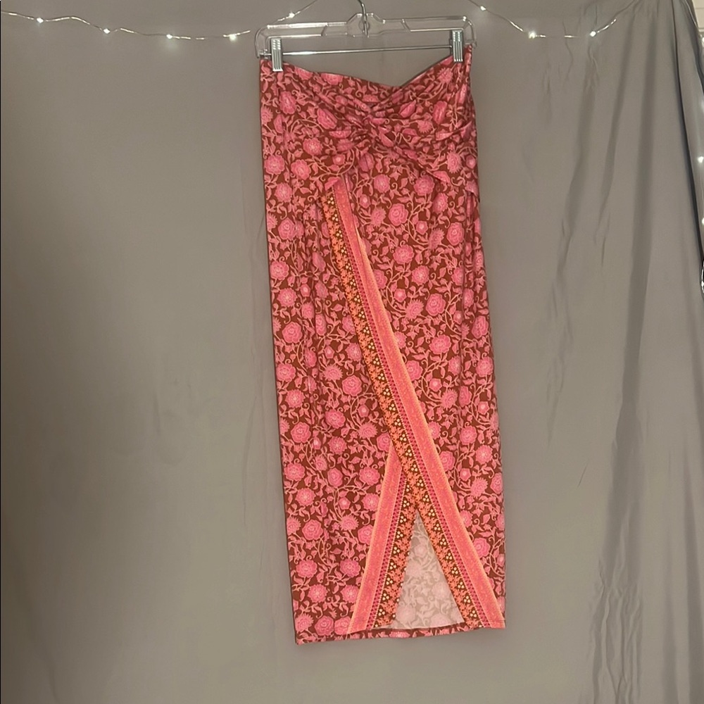 Free People NWT Pink Floral Patterned Skirt